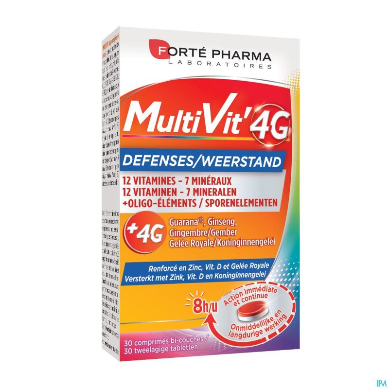 Multivit 4G Weerstand 30 Tabl
