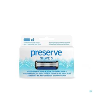 Preserve Scheermesjes Mesjes Set 4 St