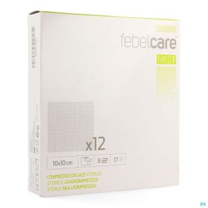 Febelcare Compresse Gaze Sterile 10,0x10,0cm 12x1