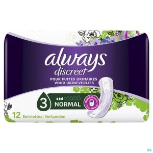Always Discreet Incont Pad Normal 12 St