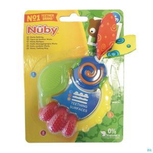 Nuby Bijtring + Speeltje +3M 1 St