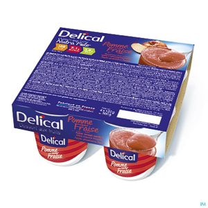 Delical Nutra'pote Appel Aardbei 4X125 G