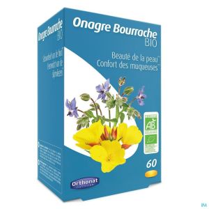 Onagre Bourrache Bio Caps 60 Orthonat