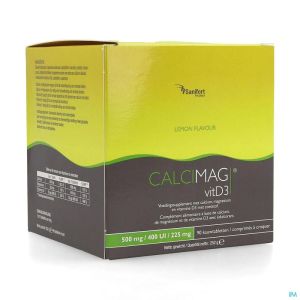 Calcimag Ca 500Mg/D3 400Ui/Mg Lemon 90 Tabl 225 Mg