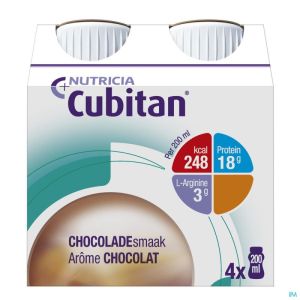 Cubitan Chocolade 200 Ml 4 St