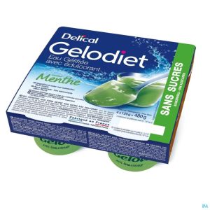 Gelodiet Gelwater Zoetstof Munt 4X120 G