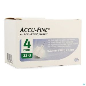 Accu Fine Naald 0,23X4Mm 32 G 100 St