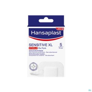 Hansaplast Sensitive Xl 6Cmx7Cm 5 Strips