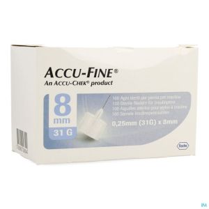 Accu Fine Naald 0,25X8Mm 31 G 100 St