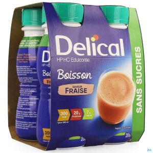 Delical Melkdr Hp-Hc Zoetst Aardb 4X200 Ml