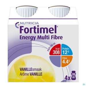 Fortimel Energy Multifibre Vanille 200 Ml 4 St