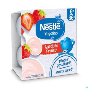 Nestle Baby Yogo Aardbei 4X100 G