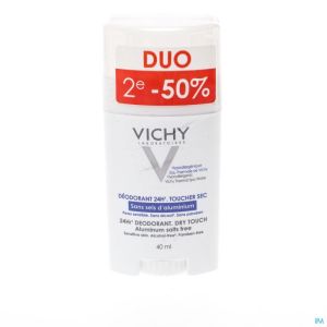 Vichy Deo P React. S/sel Alu Stick 24h Duo 2x40ml