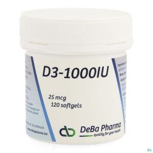 D3-1000 Deba 120 Softgels 25 Mcg