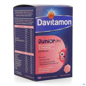 Davitamon Junior Framboos 120 Tabl Nf