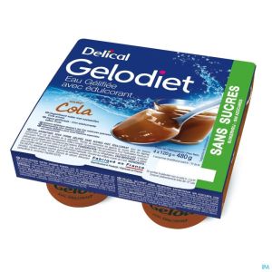 Gelodiet Gelwater Zoetstof Cola 4X120 G