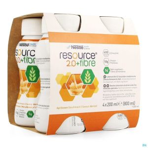 Resource 2.0 Fibre + Abrikoos 200 Ml 4 St