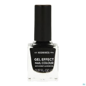 Korres Km Gel Effect Nail 100 Black 11 Ml