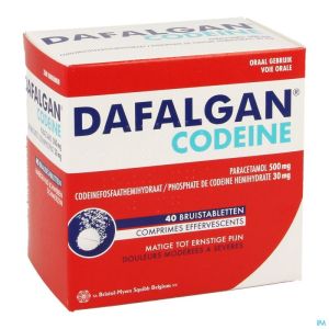 Dafalgan Codeine 40 Bruistabl 500 Mg