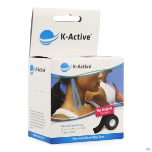 Naqi K-Active Tape Classic 5Cmx5M Zwart 1 St