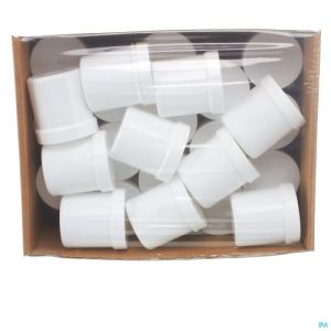 Zalfpot Pvc Wit Deksel 100/125 Ml Aca 25 St