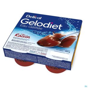 Gelodiet Gelwater Gesuik Druif 4X120 G