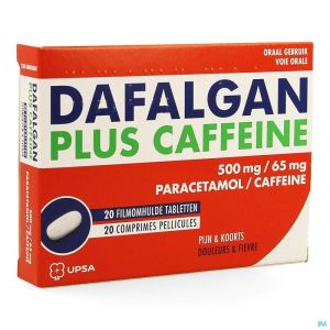 Dafalgan Plus Caffeine 500mg/65mg Comp Pell 20