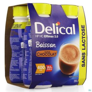 Delical Effimax 2.0 Chocolade 4X200 Ml