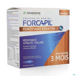 Forcapil Keratine+ Lot 180 Caps