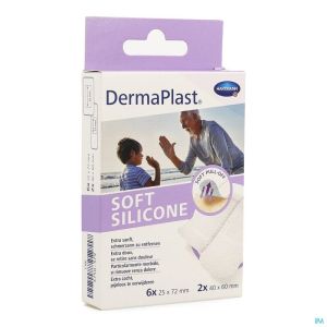 Dermaplast Soft Silicone 25x72mm 6 / 40x60mm 2