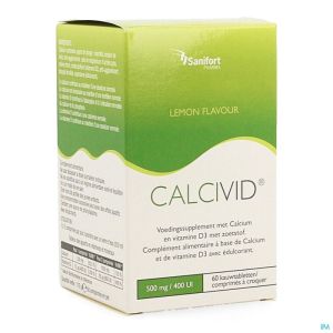 Calcivid 500Mg/400Ie Lemon Chew 60 Tabl