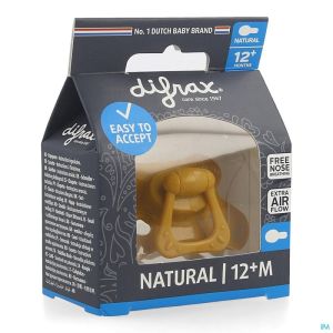 Difrax Sucette Natural 12m+ Uni/pure Orange/pumpk.