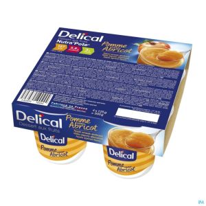 Delical Nutra'pote Appel Abrikoos 4X125 G