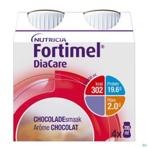 Fortimel Diacare Chocolade 70594 4 X 200 Ml