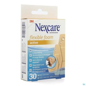 Nexcare Flexible Foam Active Assort Pleister 30 St