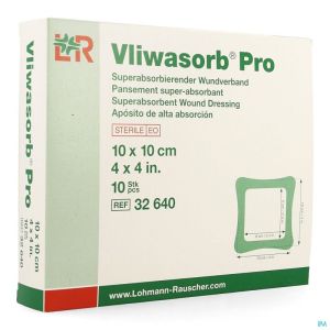Vliwasorb Pro Absorb Verband 10X10 Cm 32640 10 St