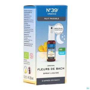 Bach Bloesem Noodgev Spray Nacht Nr 39 20 Ml