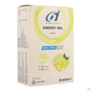 Energy Gel 6D Lemon Sports Nutr 6 X 40 Ml
