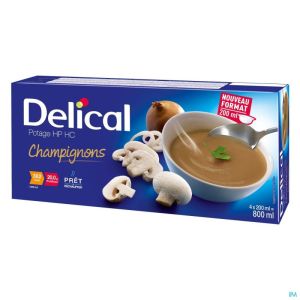 Delical Soep Hp-Hc Champignons 4X200 Ml