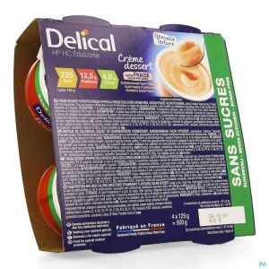 Delical Creme Dessert Hp-Hc Aardbei Z S 4X125 G Nm