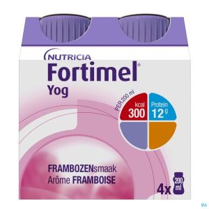 Fortimel Yog Framboos 200 Ml 4 St Nm