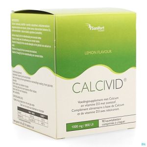 Calcivid 1000Mg/800Ie Lemon Chew 90 Tabl