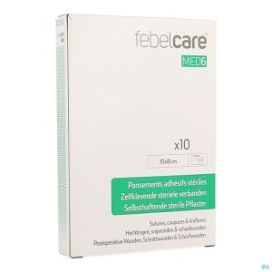 Febelcare Med6 Verband Ster Zelfkl 10X8Cm 10 St