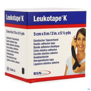 Leukotape K 5Cmx5M 7297823 Zwart 1 Rol