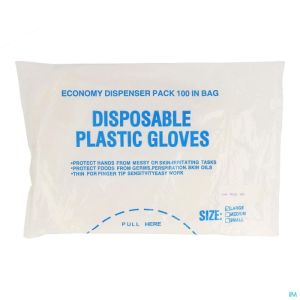 Handschoen Plast Glad Large Want Ac215013 100 St