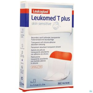 Leukomed T Plus Skin Sens St 7,2X5Cm 7617800 5 St