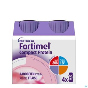 Fortimel Compact Protein Aardb 4X125 Ml
