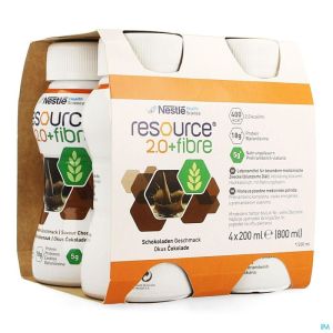 Resource 2.0 + Fibre Chocolade 200 Ml 4 St