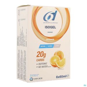 Isogel 6D Orange Sports Nutr 6 X 60 Ml
