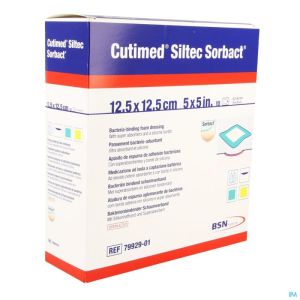 Cutimed Siltec Sorb Schuimverb 12,5X12,5Cm 10 St